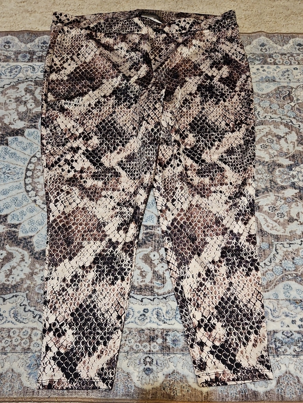 torrid Snake-Print Leggings in Beige and Brown Tones
